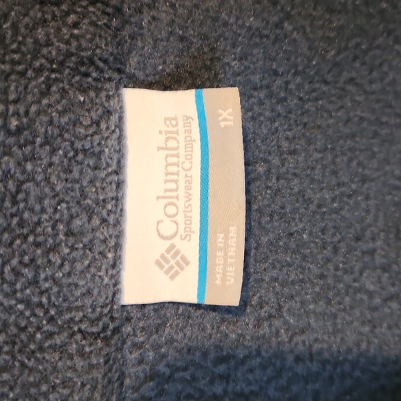 Columbia fleece dark blue zipper jacket coat size 1X - Picture 4 of 6